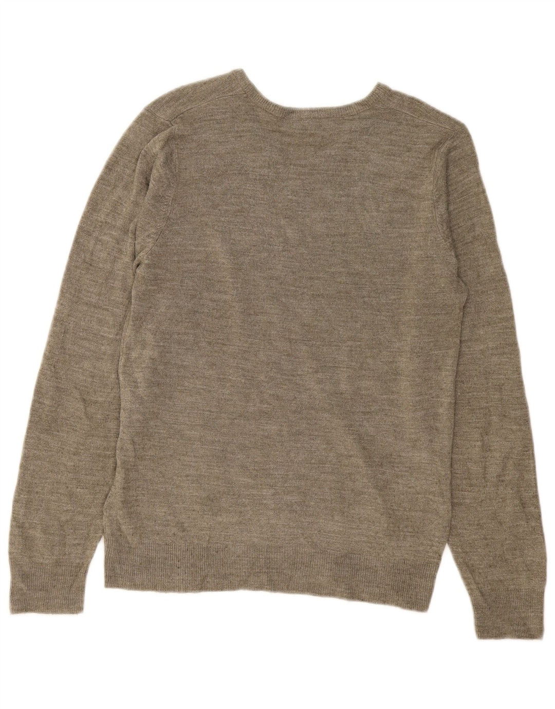 Marks & Spencer Pull col V pour homme Petit Kaki Moucheté Acrylique
