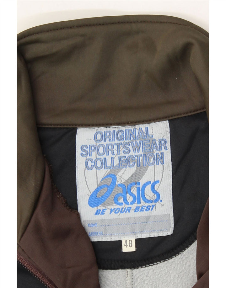 ASICS Veste de survêtement vintage pour homme IT 48 Vert moyen Colourblock