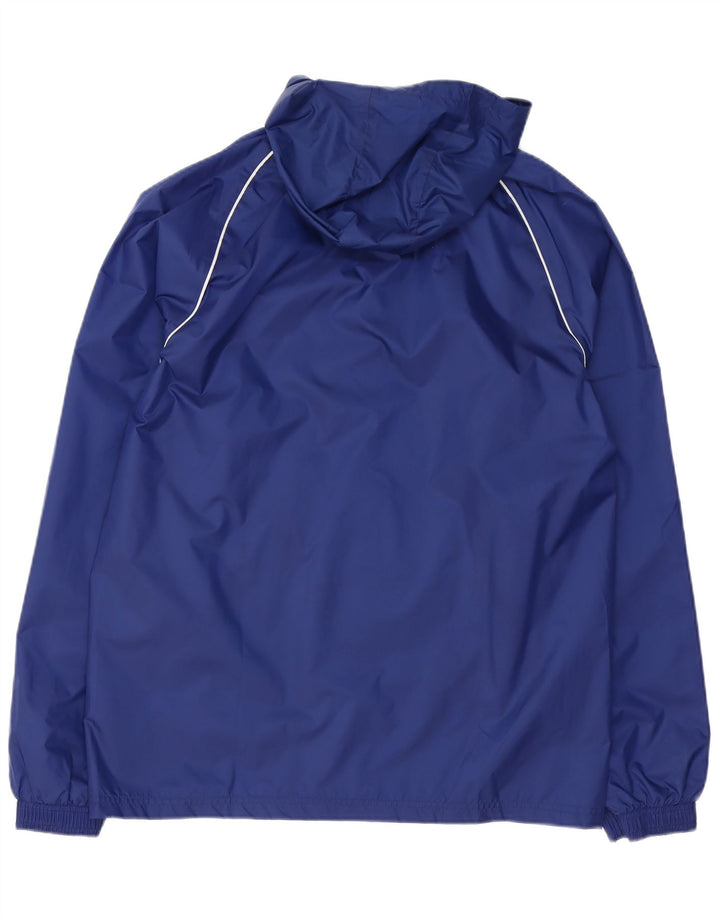 Adidas Veste de pluie à capuche graphique pour homme UK 38 Bleu marine moyen Polyester