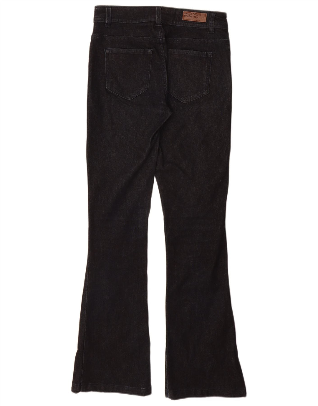 Benetton Jean Bootcut Femme W27 L30 Bleu Marine Coton