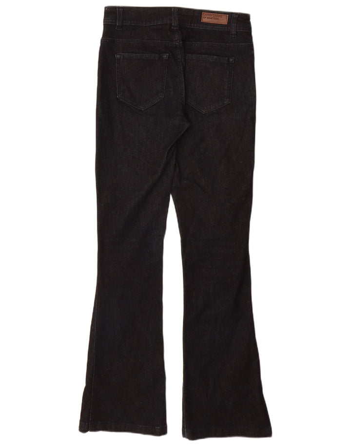 Benetton Jean Bootcut Femme W27 L30 Bleu Marine Coton