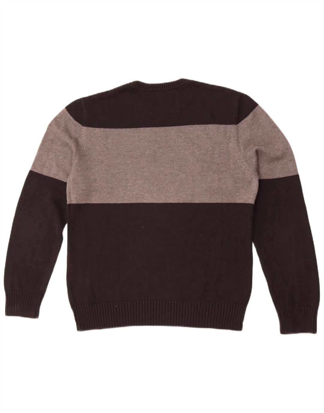 Guess Pull à col rond pour homme en coton color block noir moyen