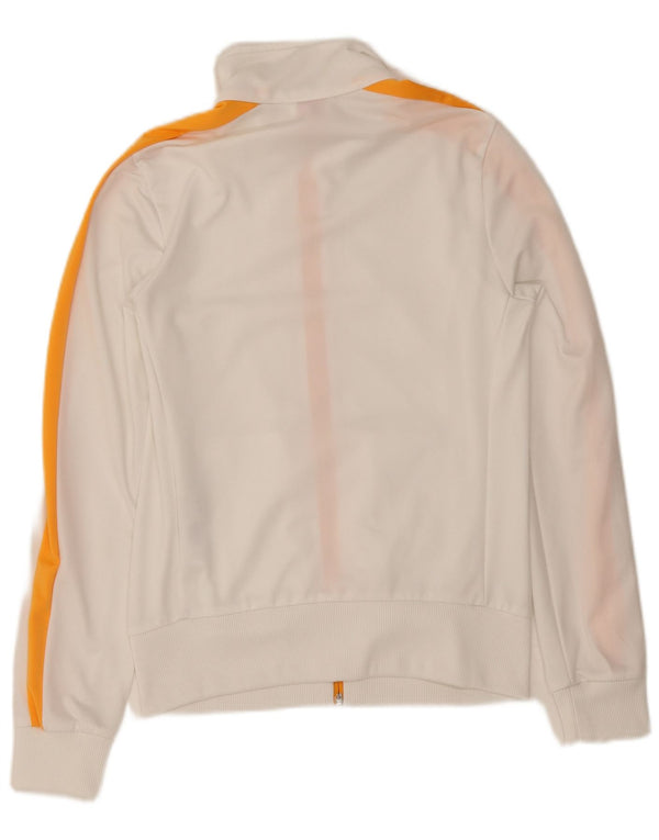 Puma Veste de survêtement pour femme UK 12 Medium Blanc Colorblock Polyester