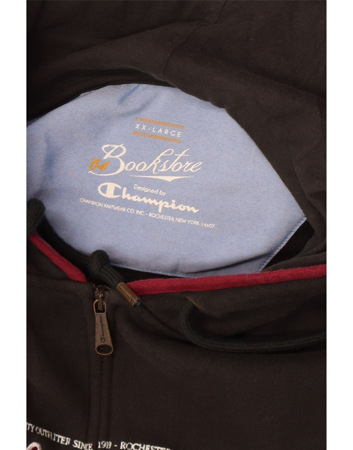 Champion Pull à capuche zippé graphique pour homme 2XL Noir