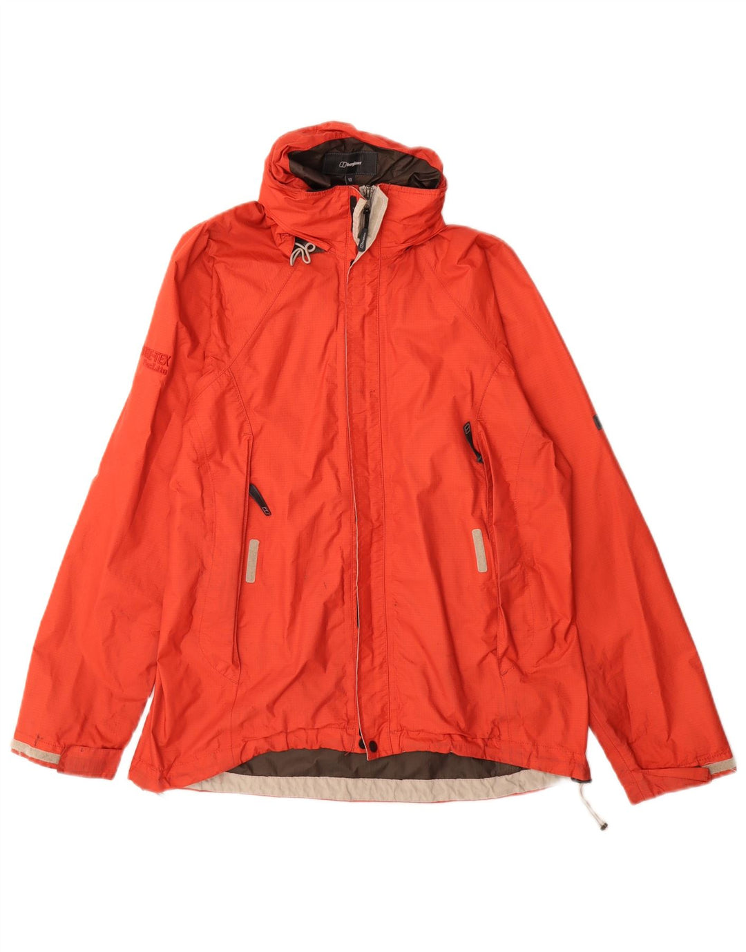 Berghaus Veste coupe-vent surdimensionnée à capuche pour femme UK 10 Small Orange