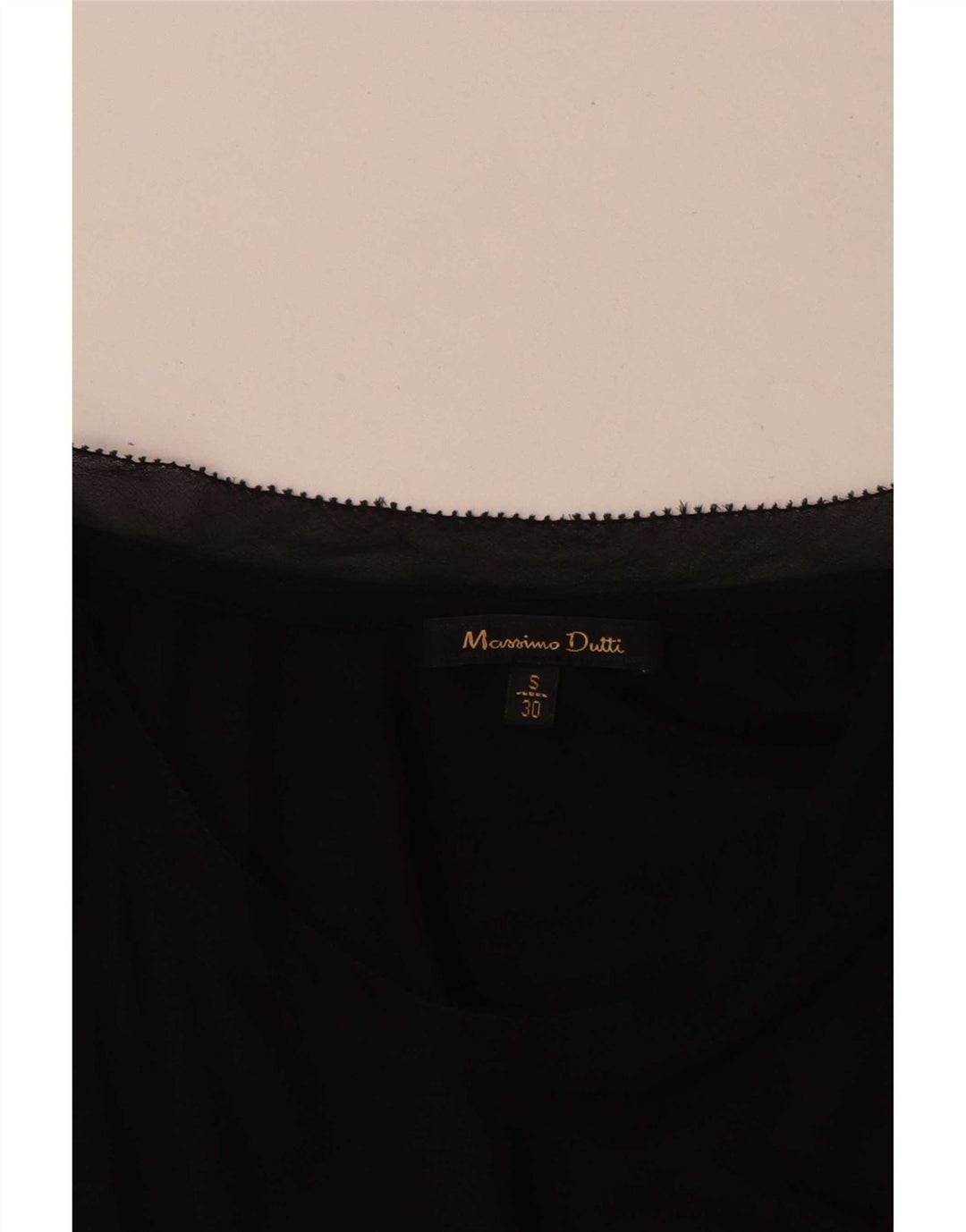 Massimo Dutti Chemisier sans manches pour femme UK 10 Petit Noir