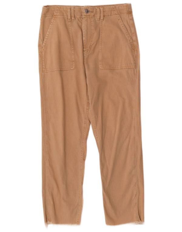 Marks & Spencer Pantalon court droit pour femme UK 12 Medium W30 L25 Beige