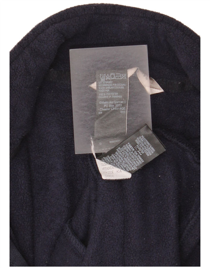 Marks & Spencer Veste polaire pour femme UK 14 Large Bleu marine Polyester