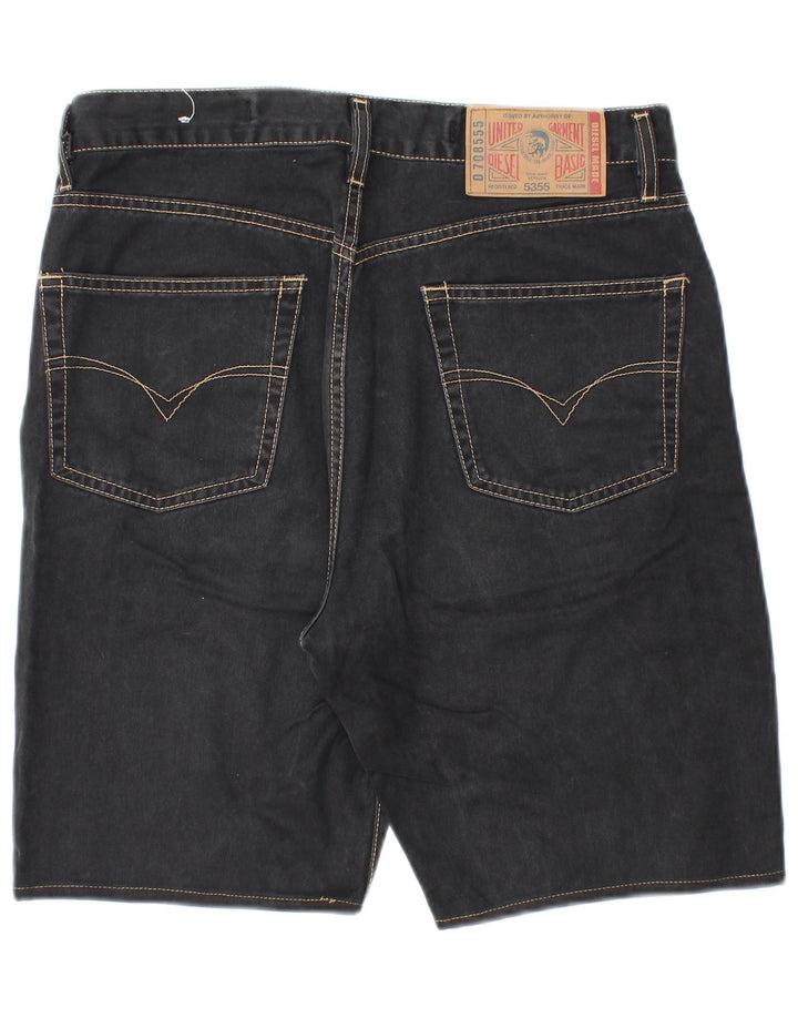 DIESEL Short en jean homme W32 coton noir moyen