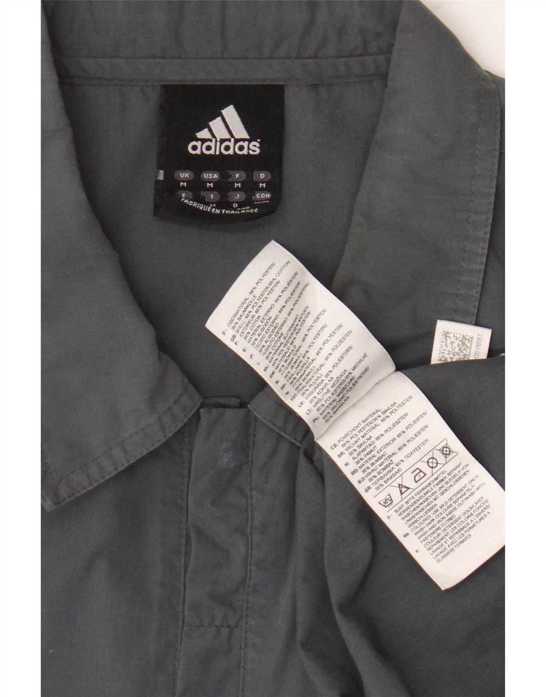 Adidas Chemise à manches courtes pour hommes en polyester color block gris moyen