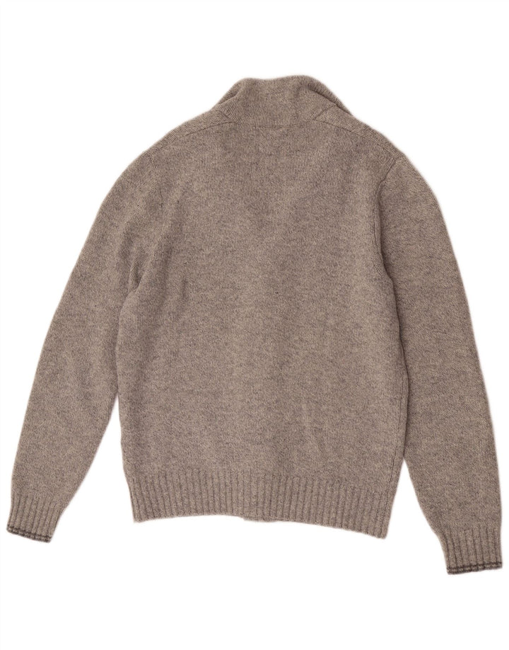 Woolrich Cardigan Pull Homme Gris Moyen Laine