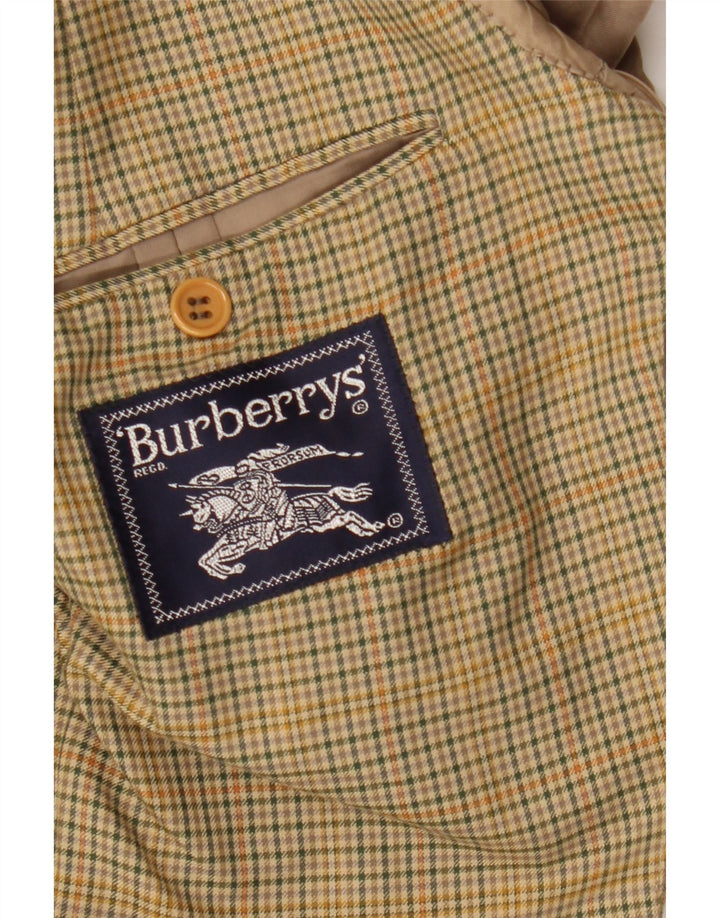 Burberrys Veste blazer à 2 boutons pour homme IT 52 en coton à carreaux beiges
