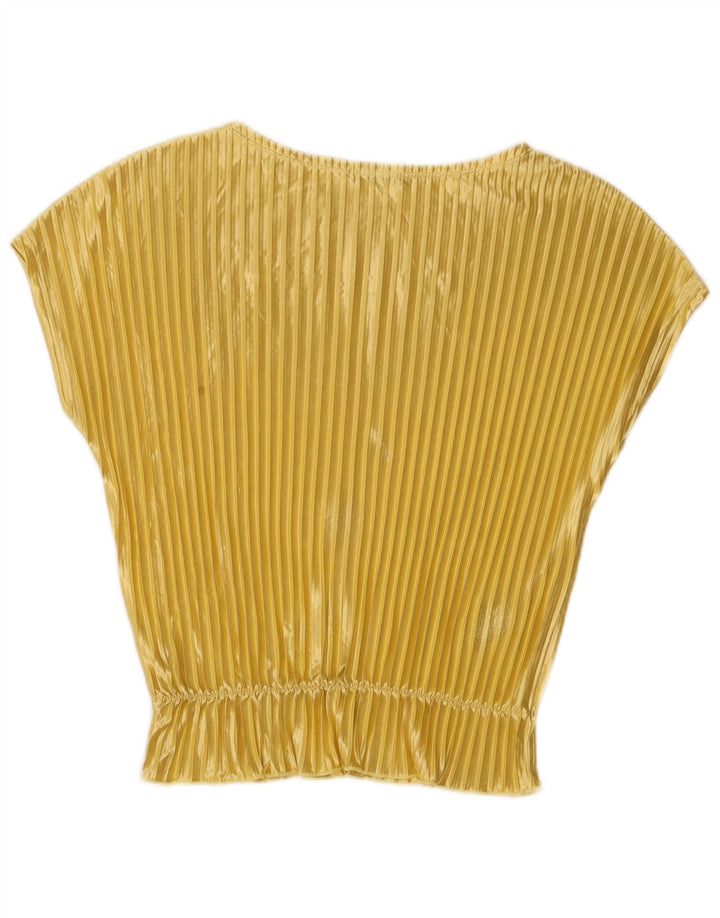 Zara Femme Chemisier Top UK 12 Jaune Moyen