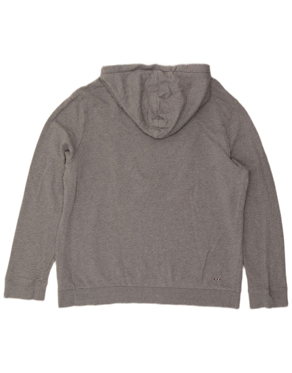Napapijri Pull à capuche graphique pour homme 3XL Gris Coton
