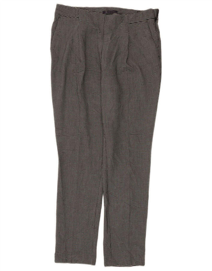 Marks & Spencer Pantalon Chino Femme UK 12 Medium W32 L29 Carreau Noir