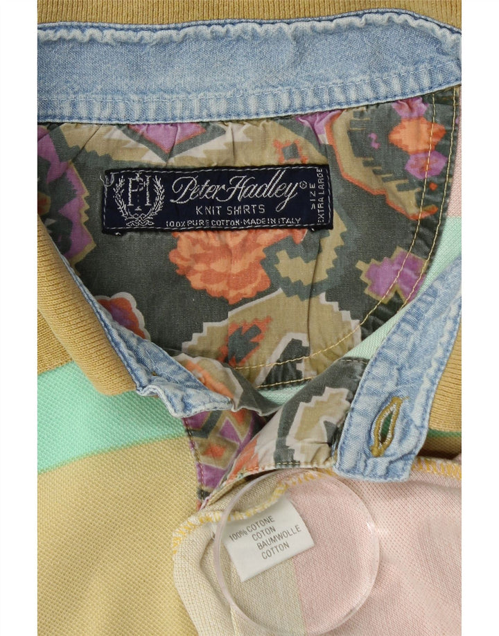 PETER HADLEY Polo Homme XL Coton Rayé Multicolore