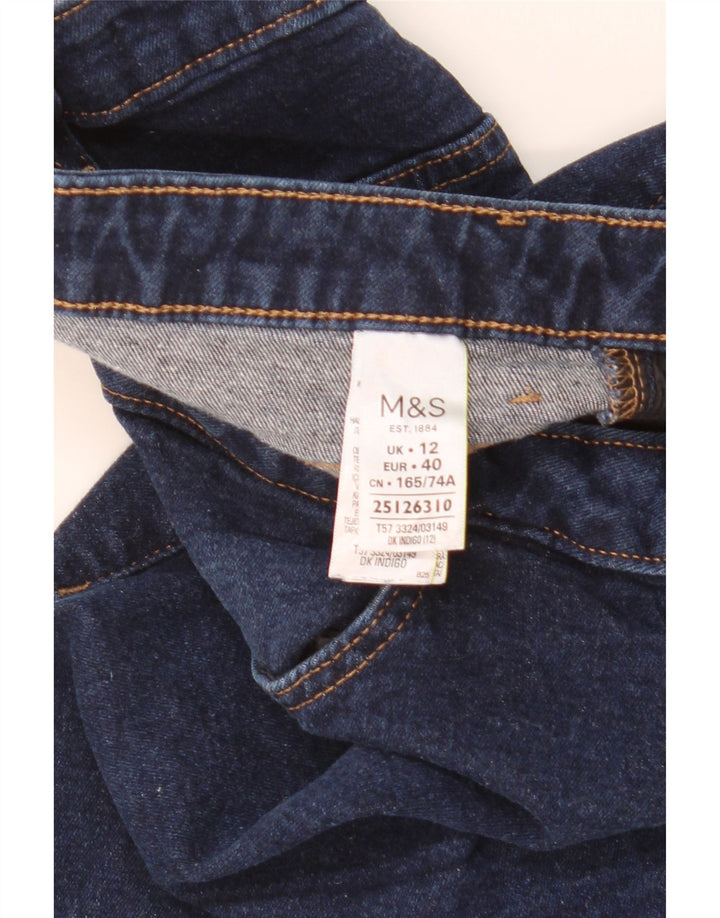 Marks & Spencer Short en jean pour femme UK 12 Medium W30 Bleu marine Coton