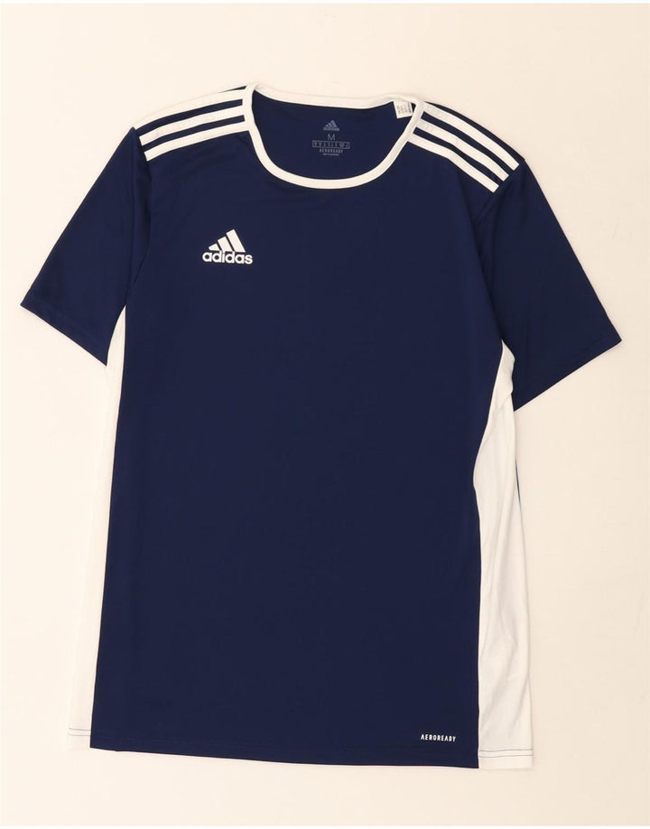 Adidas Hommes Aeroready T-Shirt Haut Bleu Marine Colorblock Polyester