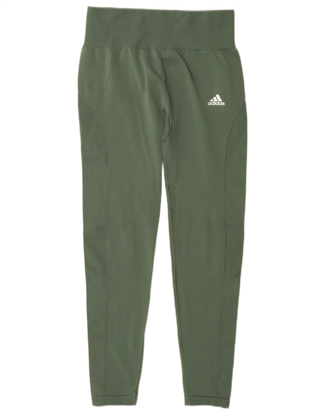 Adidas Leggings Femme UK 8/10 Petit Vert Polyester