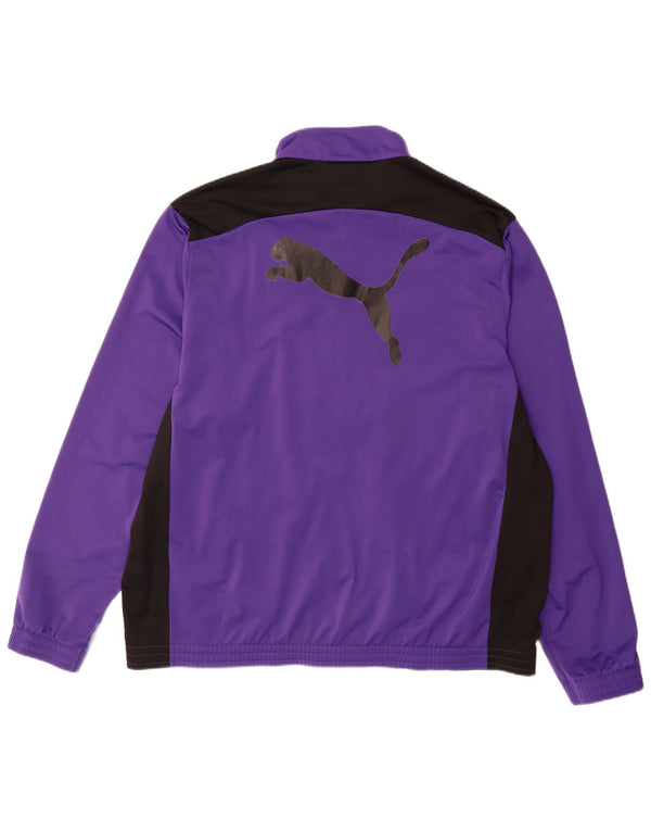 PUMA Veste de survêtement graphique pour homme 3XL Violet Colorblock Polyester