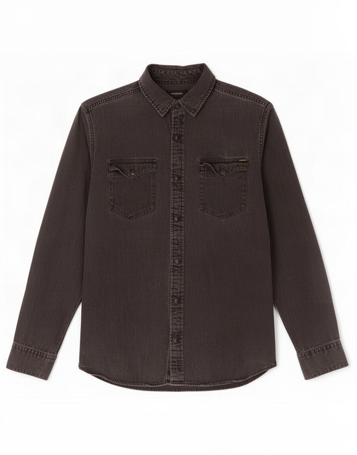 Jack & Jones Chemise en Jean Large Gris Coton Homme