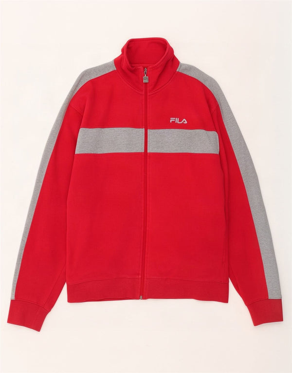 Fila Veste de Survêtement Homme Rouge Moyen Colourblock