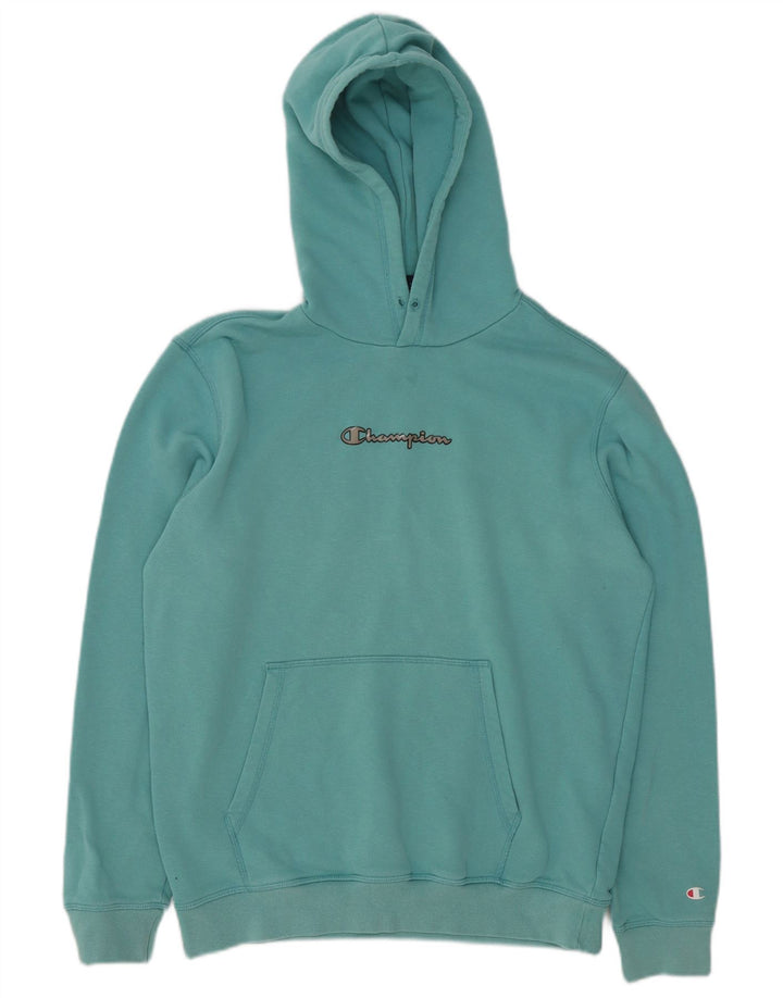 CHAMPION Pull à capuche homme grand bleu coton