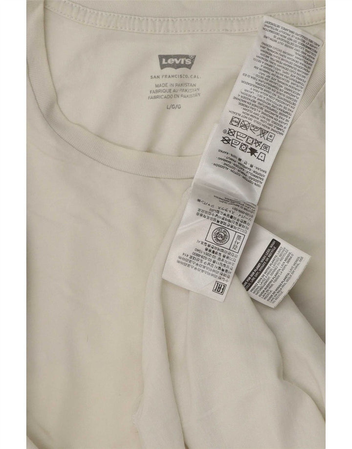 Levi's T-Shirt Homme Blanc Large Coton
