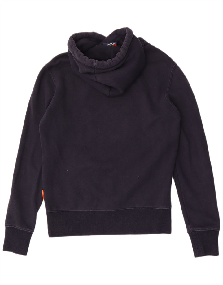 SUPERDRY Pull à Capuche Homme Bleu Marine Moyen Coton