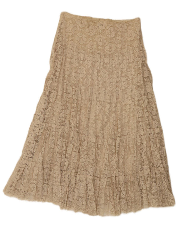 Phase Eight Jupe taille haute à plusieurs niveaux pour femme UK 10 Small W28 Beige Floral