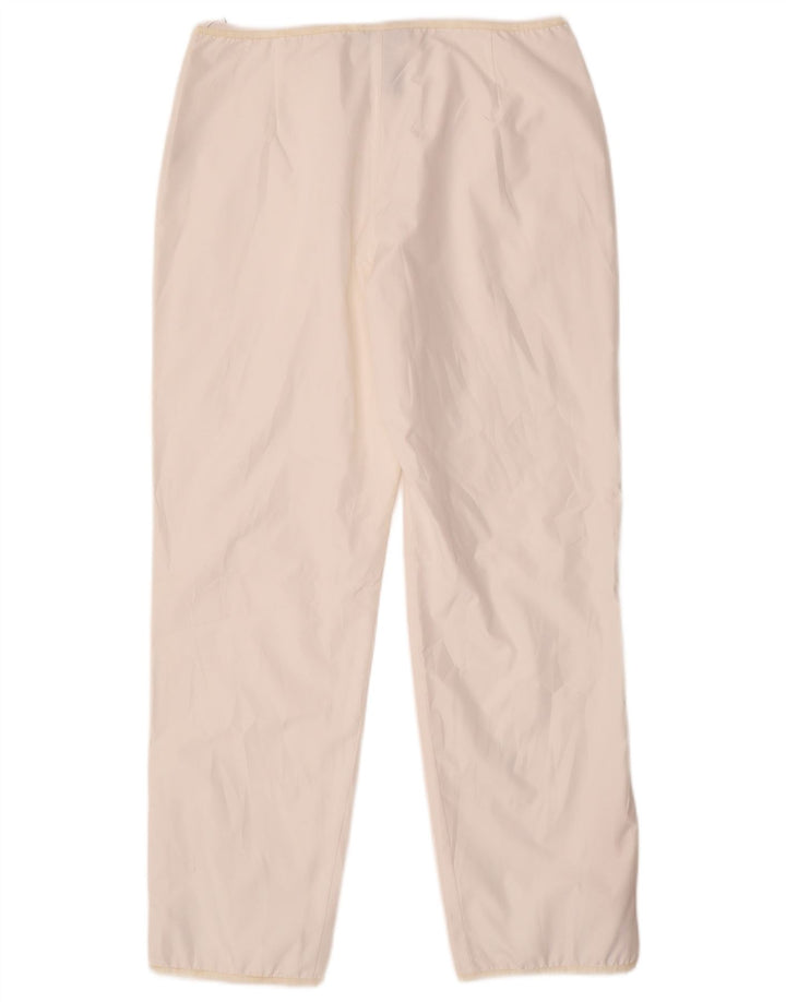 Dkny Pantalon décontracté droit pour femme Moyen W30 L28 Blanc Polyester