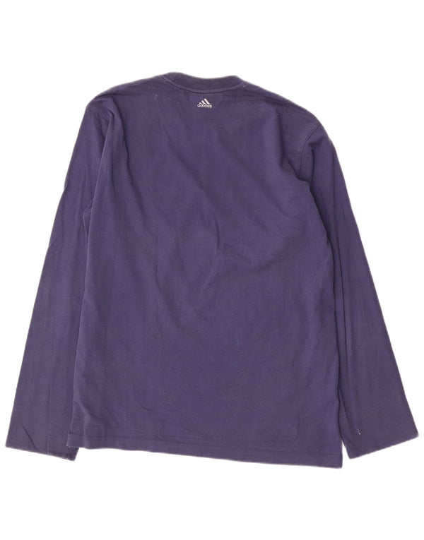 Adidas Haut à manches longues pour homme en coton bleu marine moyen