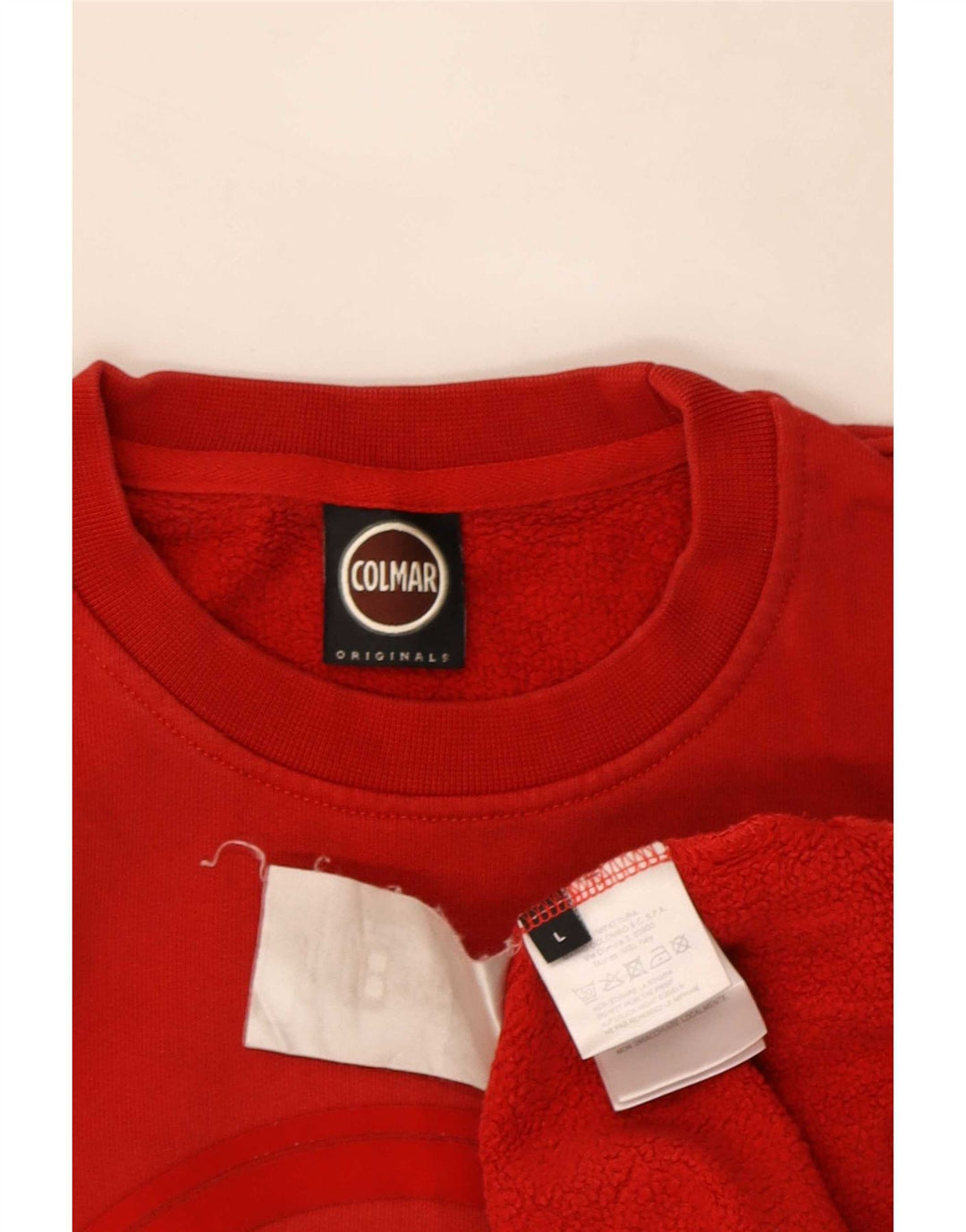 Colmar Homme Sweat-Shirt Graphique Pull Large Rouge Coton