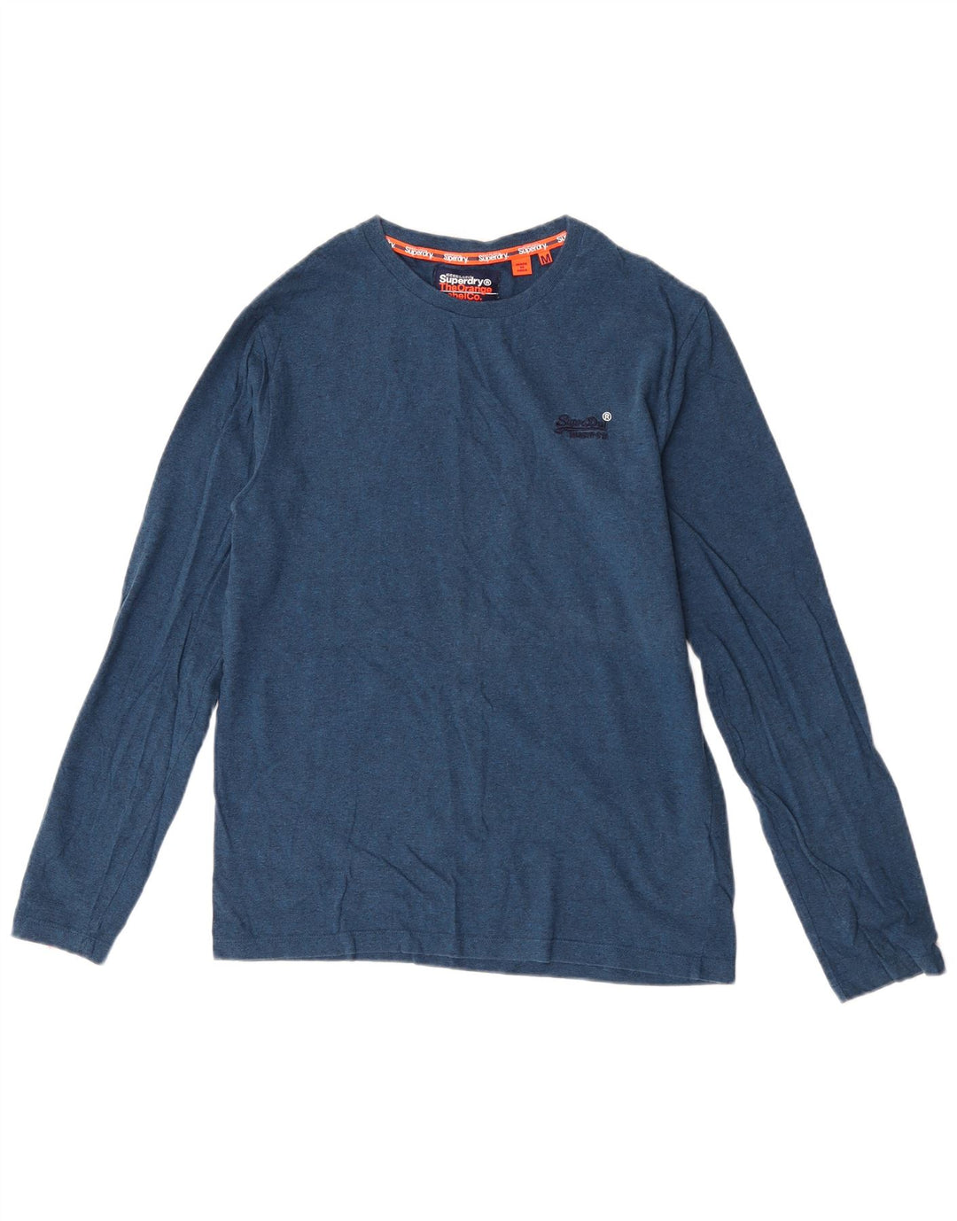 Superdry Haut à manches longues en coton bleu marine moyen