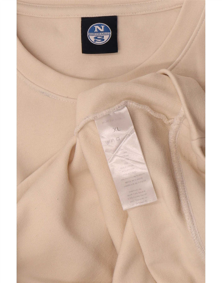 North Sails Sweat-shirt graphique pour homme XL en coton blanc cassé