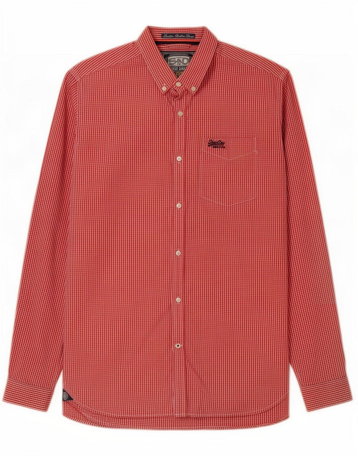 Superdry Chemise Homme 2XL Rouge Vichy Coton