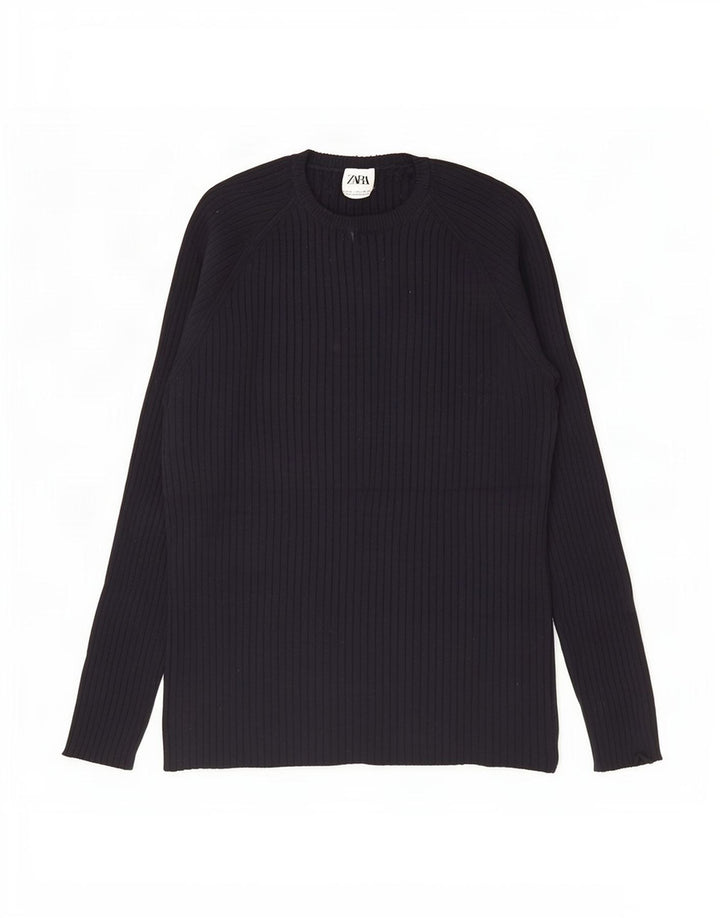 Zara Homme Top Manches Longues XL Noir Viscose