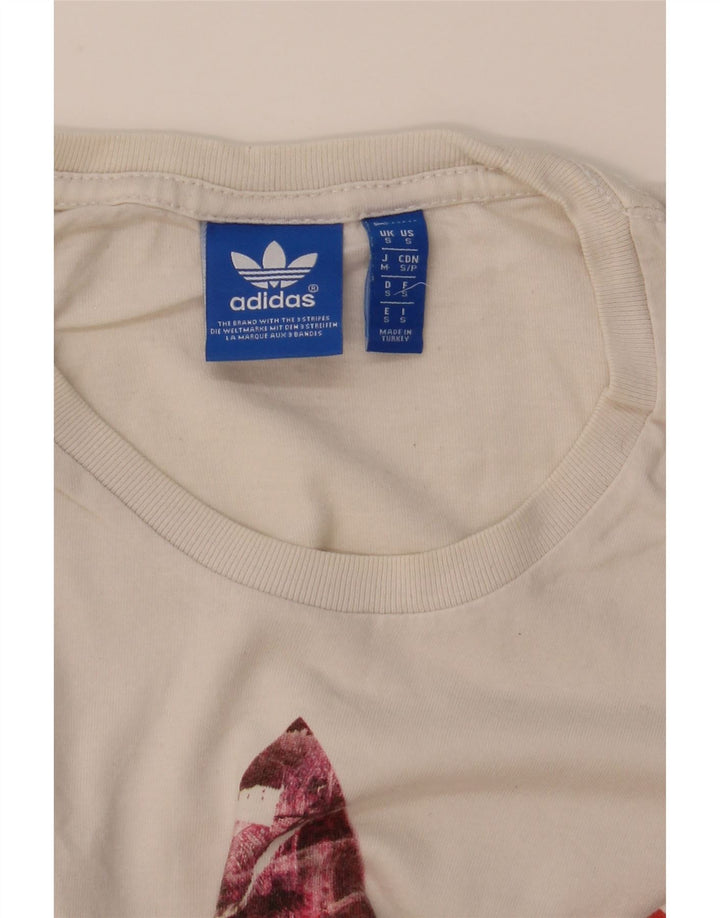 ADIDAS T-shirt graphique pour hommes, petit, blanc