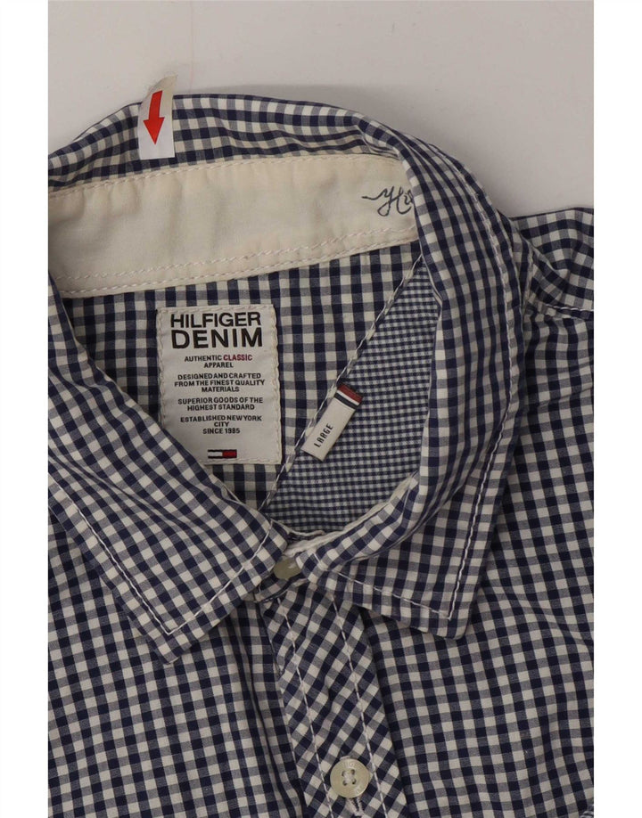 Tommy Hilfiger Chemise Homme Large Bleu Vichy Coton