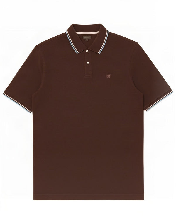 Polo homme Henry Cottons 3XL Coton rayé marron