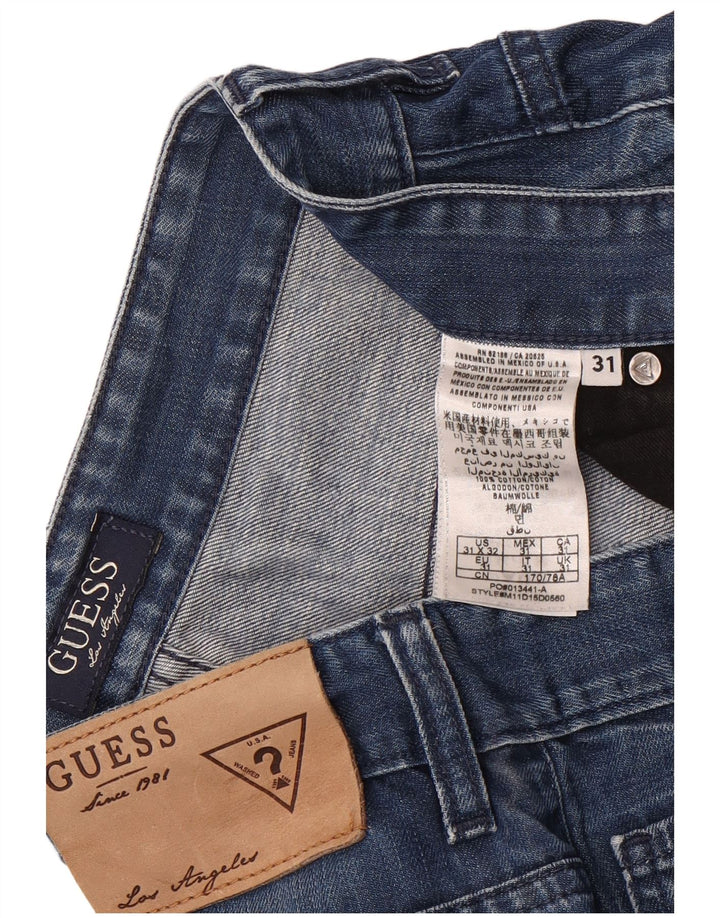 Guess Short en Jean W31 Homme Bleu Moyen Coton