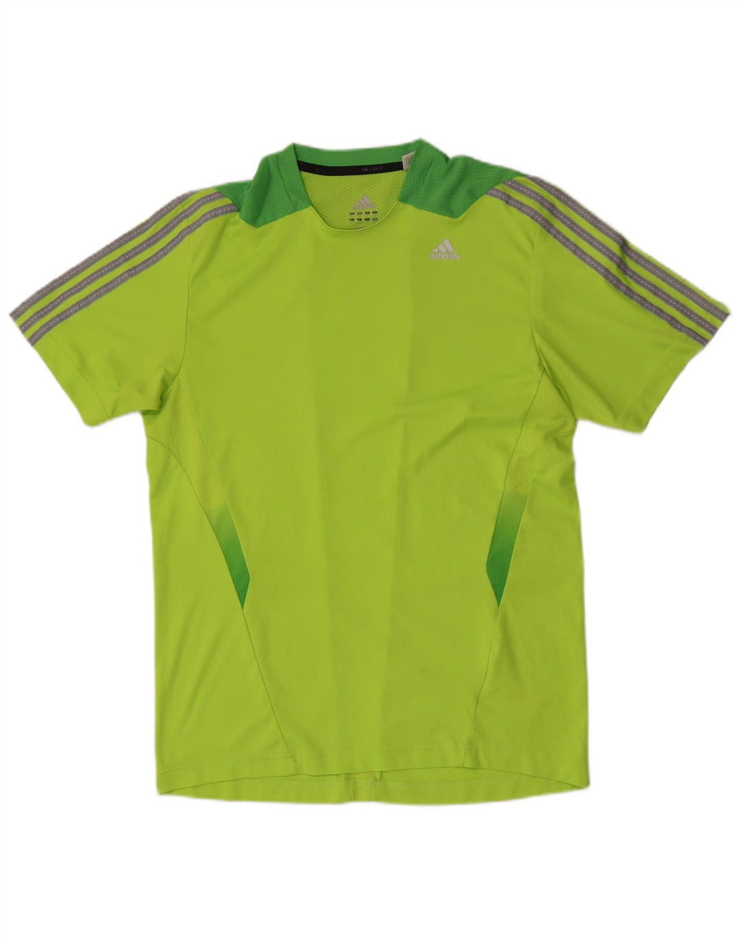 Adidas Homme Climacool T-Shirt Top Vert Moyen Colorblock Polyester