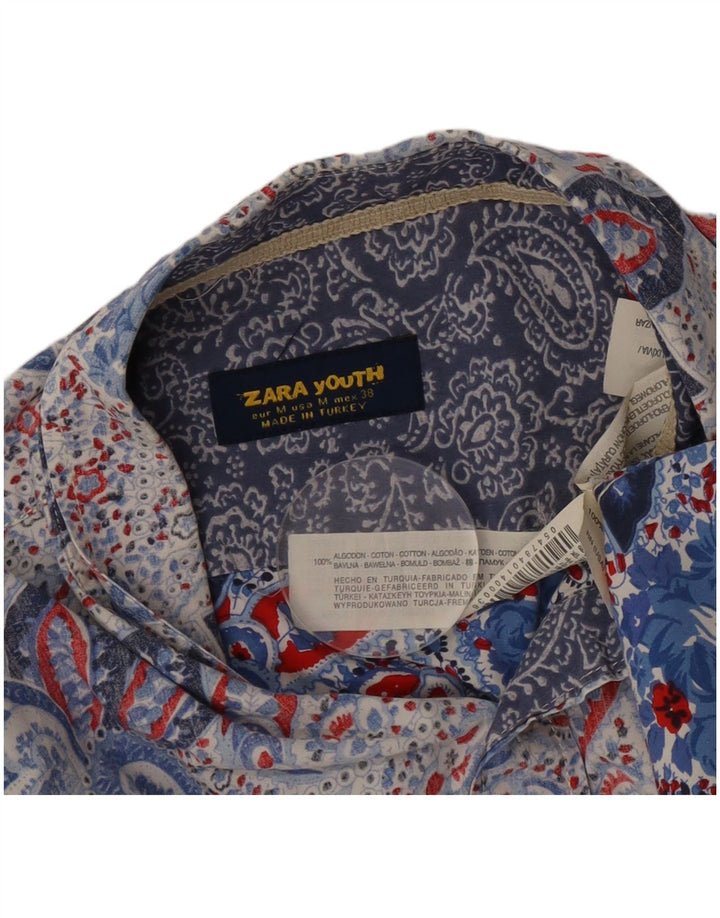 Chemise Zara Homme Bleu Moyen Paisley Cotton