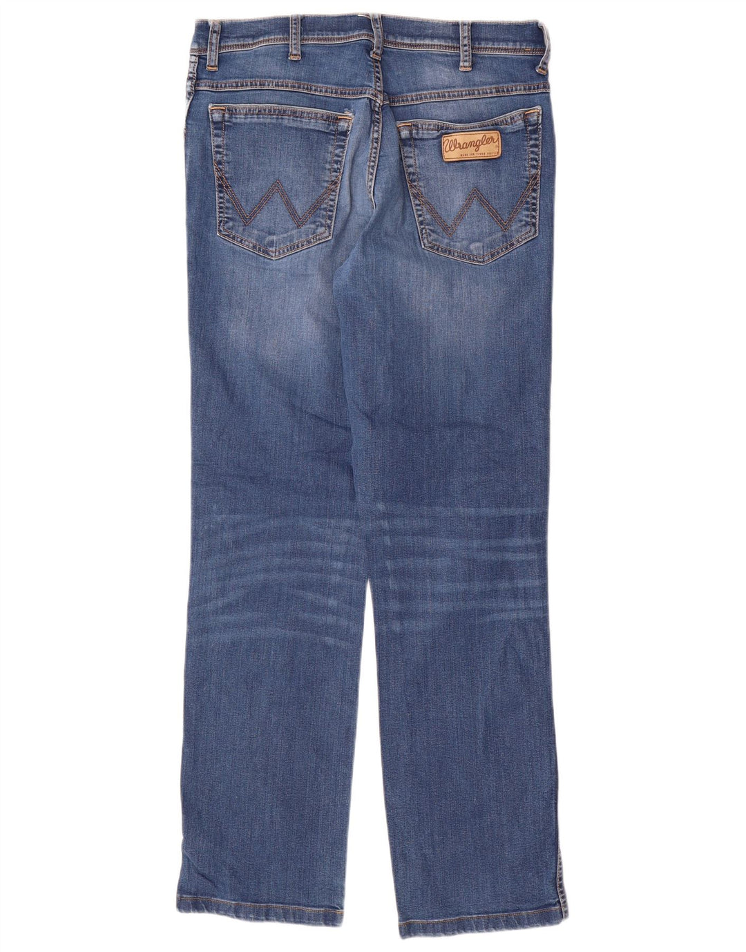 WRANGLER Jean droit femme Texas Stretch W33 L31 bleu coton