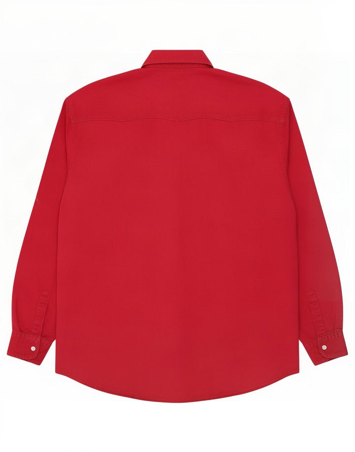 Chemise en jean vintage pour homme XL Rouge