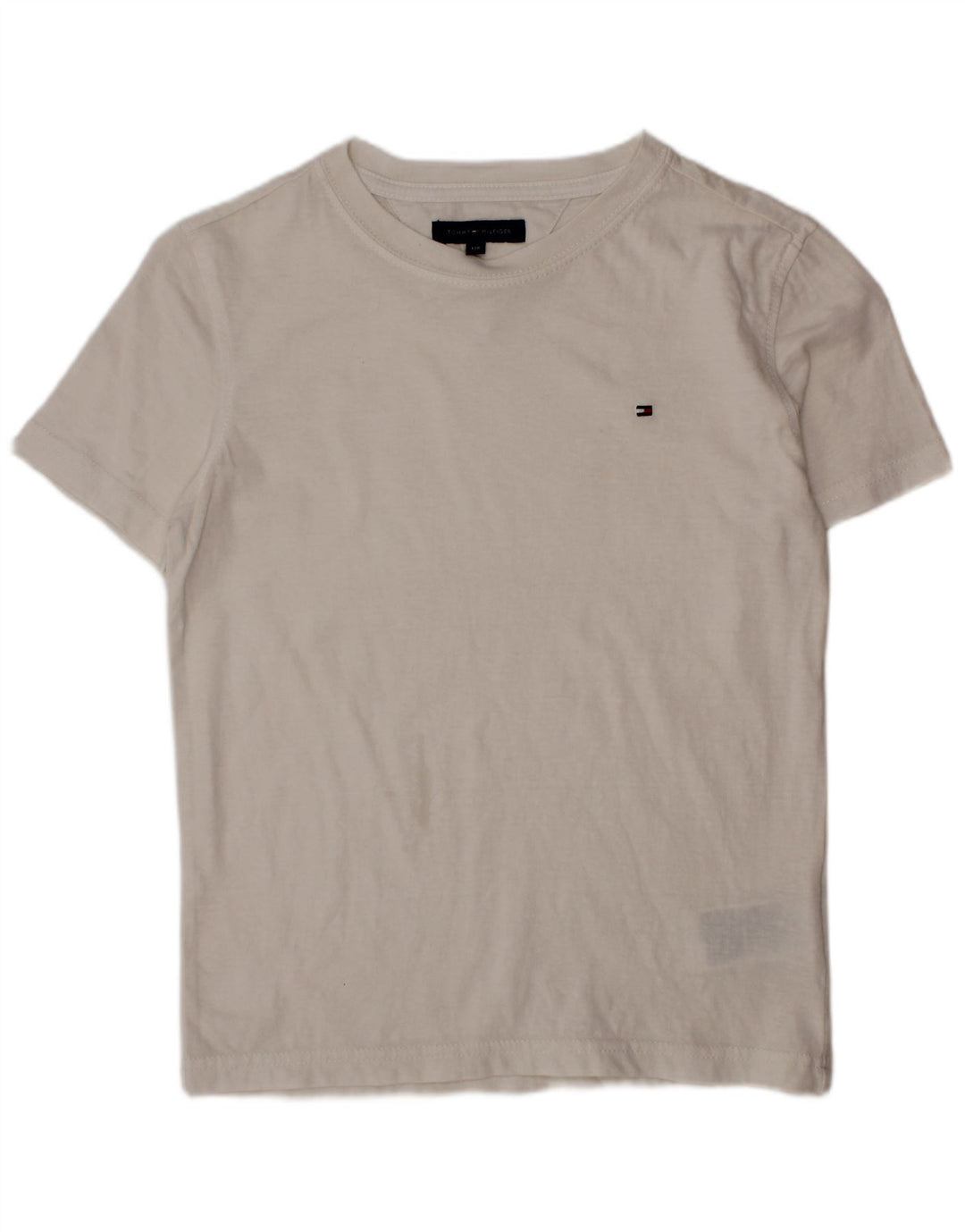 TOMMY HILFIGER T-Shirt Garçon 7-8 ans Blanc Coton