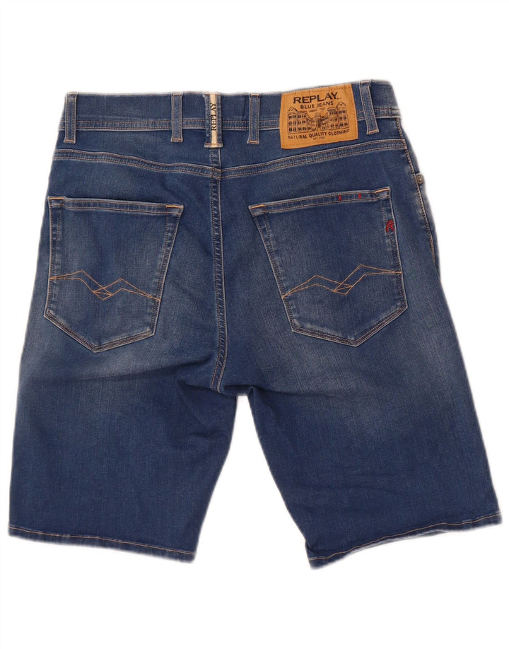 Replay Short en Jean W28 Petit Bleu Coton Homme