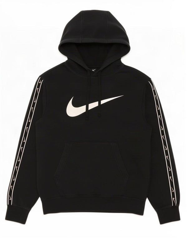 Nike Pull à capuche surdimensionné graphique pour femme UK 6 XS en coton noir