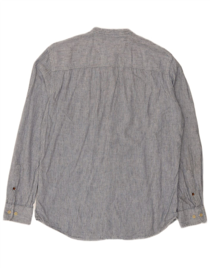 JACK & JONES Chemise Homme Bleu Moyen à Fines Rayures en Coton