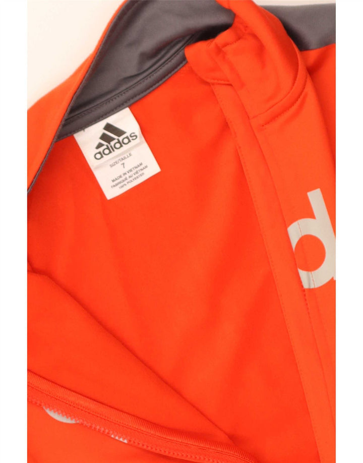 Adidas Veste de survêtement graphique pour garçon 6-7 ans Polyester rayé orange